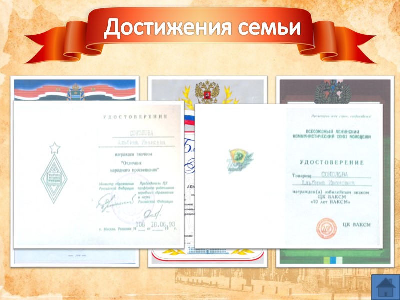 Достижения семьи Достижения семьи